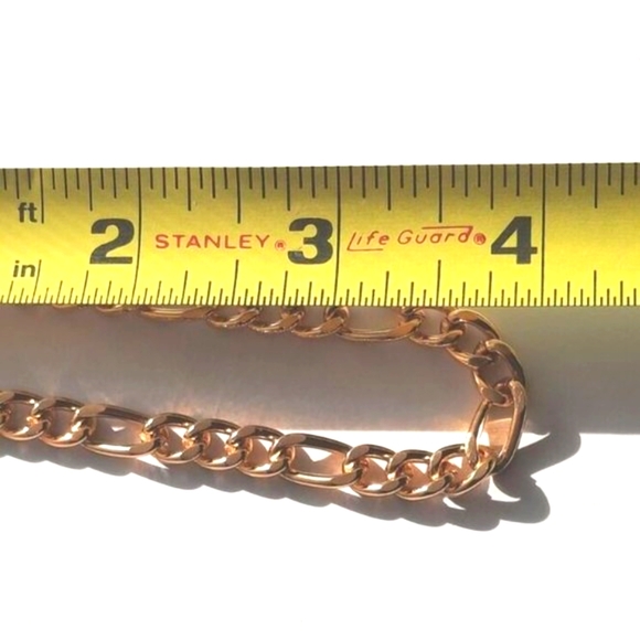 14K Gold Plate Cuban Link Bracelet NWOT USA Made - Picture 6 of 7